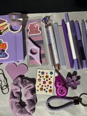 Purple Stationery & Accessories Bundle